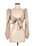 Mable Tan Long Sleeve Blouse Size M - photo 1