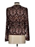 Veronica M. Animal Print Brown Long Sleeve Blouse Size L - photo 2