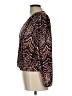 Veronica M. Animal Print Brown Long Sleeve Blouse Size L - photo 5