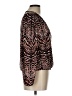 Veronica M. Animal Print Brown Long Sleeve Blouse Size L - photo 4