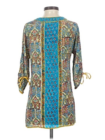 Tolani 3/4 Sleeve Silk Top (view 2)