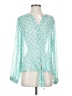 Chico's 100% Polyester Teal Long Sleeve Blouse Size Med (1) - photo 1