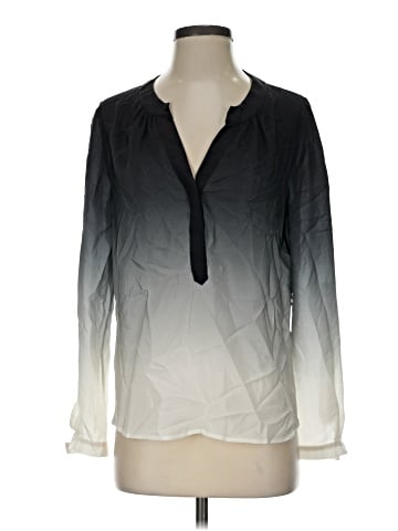 Milly Long Sleeve Silk Top (view 1)