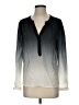 Milly 100% Silk Black Long Sleeve Silk Top Size 4 - photo 1
