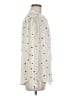 Faded Glory 100% Polyester Hearts Ivory Long Sleeve Blouse Size M - photo 4