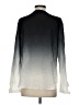 Milly 100% Silk Black Long Sleeve Silk Top Size 4 - photo 2