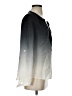 Milly 100% Silk Black Long Sleeve Silk Top Size 4 - photo 4