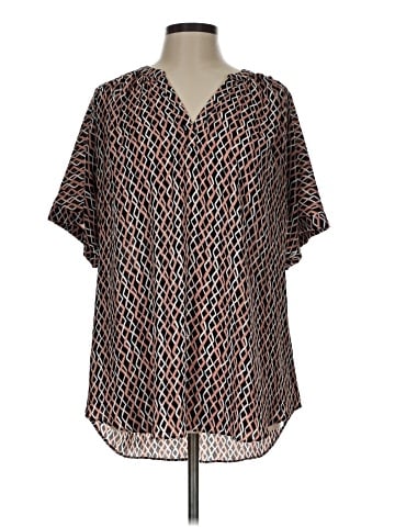 Worthington Short Sleeve Blouse (view 1)