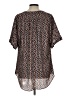 Worthington 100% Polyester Brown Short Sleeve Blouse Size L - photo 2