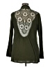 Always Indigo Floral Solid Green Cardigan Size 1X - photo 2