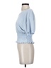 Haute Monde Blue Short Sleeve Top Size S - photo 5