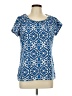 Roz & Ali Blue Short Sleeve Top Size L - photo 1