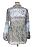 Unbranded 100% Polyester Blue Long Sleeve Blouse Size XL - photo 2