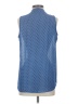 Rose + Olive Polka Dots Blue Sleeveless Blouse Size S - photo 2