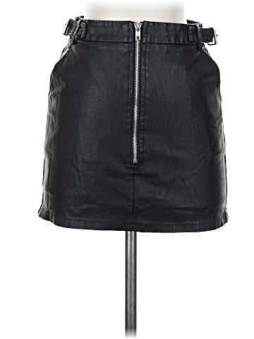Blush Faux Leather Skirt (view 1)