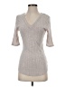 Anthropologie Solid Stripes Tan Silver Sweater Vest Size S (estimated) - photo 1