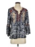 Sigrid Olsen 100% Modal Blue 3/4 Sleeve Blouse Size S - photo 1