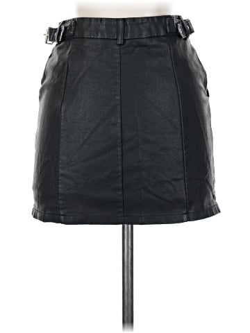 Blush Faux Leather Skirt (view 2)