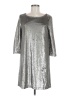 BB Dakota 100% Polyester Metallic Silver Cocktail Dress Size M - photo 1