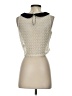 Free People 100% Polyester Ivory Sleeveless Blouse Size S - photo 2