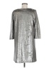 BB Dakota 100% Polyester Metallic Silver Cocktail Dress Size M - photo 2