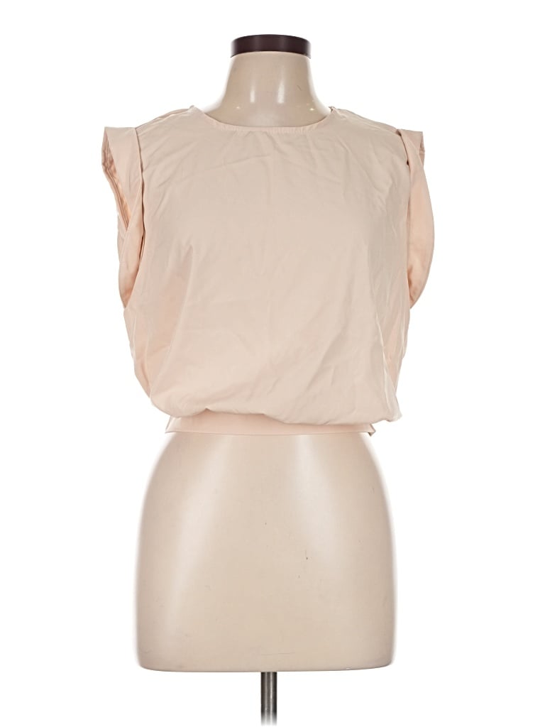 Pre-owned Emery Rose Sleeveless Blouse In Tan