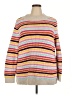 Talbots Stripes Pink Pullover Sweater Size 2X - photo 1