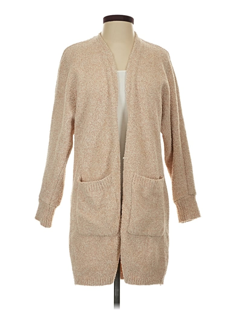 Pre-owned Jessica Simpson Cardigan Sweater In Tan