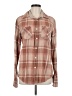 Unbranded Plaid Brown Long Sleeve Button-Down Shirt Size M (estimated) - photo 1
