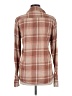 Unbranded Plaid Brown Long Sleeve Button-Down Shirt Size M (estimated) - photo 2