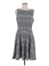 Elle Chevron-herringbone Gray Casual Dress Size M - photo 1