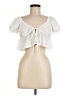 Shein Ivory Short Sleeve Blouse Size M - photo 1