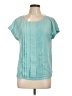 Jason Wu Teal Short Sleeve Blouse Size L - photo 1