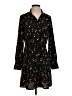Ann Taylor LOFT 100% Polyester Stars Black Casual Dress Size 4 - photo 1