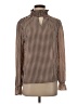 Assorted Brands 100% Polyester Houndstooth Brown Long Sleeve Blouse Size S - photo 1
