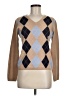 Brooks Brothers 346 100% Wool Argyle Tan Wool Pullover Sweater Size M - photo 1