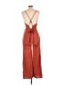 Peachy Girl Solid Orange Jumpsuit Size L - photo 2