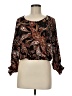 1.State 100% Polyester Brown 3/4 Sleeve Blouse Size M - photo 1