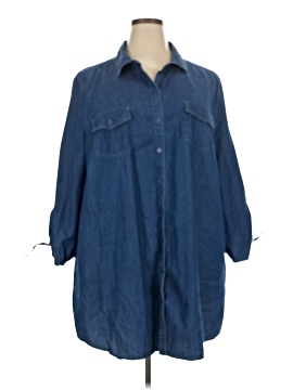 New Directions 3/4 Sleeve Button Down Shirt