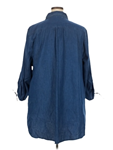 New Directions 3/4 Sleeve Button-Down Shirt (view 2)