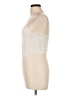 Line & Dot 100% Polyester Ivory Bodysuit Size L - photo 5