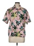 Unbranded 100% Polyester Tropical Pink Short Sleeve Blouse Size M - photo 1