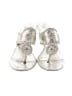 Jack Rogers 100% Leather Silver Heels Size 8 1/2 - photo 2