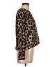 Zara Basic Animal Print Brown Long Sleeve Blouse Size L - photo 4