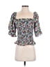 Gap 100% Cotton Black White 3/4 Sleeve Blouse Size S - photo 1