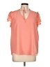Gibson Look Pink Short Sleeve Blouse Size L - photo 1