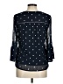 Fever Polka Dots Blue 3/4 Sleeve Blouse Size M - photo 2