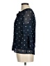 Fever Polka Dots Blue 3/4 Sleeve Blouse Size M - photo 5