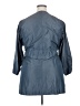 Lafayette 148 New York 100% Polyester Blue Raincoat Size XL - photo 2