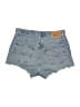 Levi's 100% Cotton Blue Denim Shorts Size 28 waist - photo 2